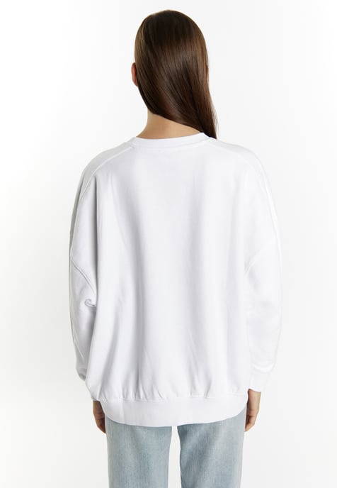 Mymo Sweatshirt met applicatie Dames wit - Image 4