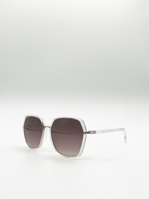 Plastic frame oversized sunglasses