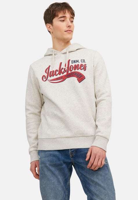 Jack & Jones Hoodies Logo Sweat Hood Wit - Image 1