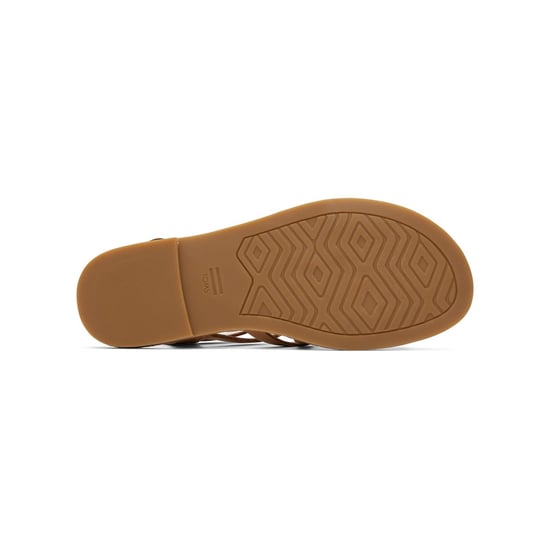 TOMS Sephina Leather Women's Sandy Beige Sandals - Image 3
