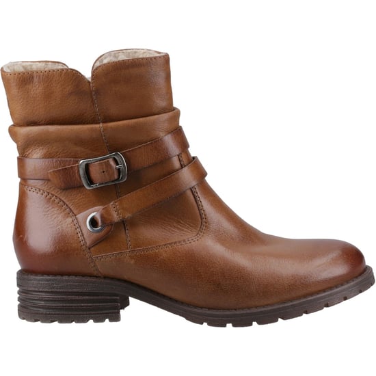 Hush Puppies Piper Leren Dameslaarzen Tan - Image 4
