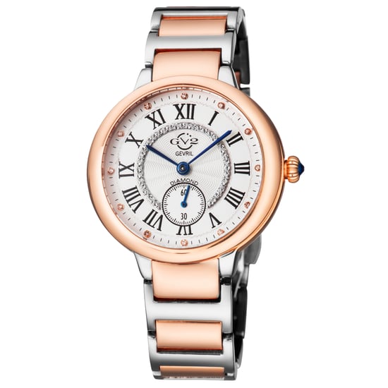 GV2 Rome Women's 12204B Swiss Quartz Diamond Two-Tone Stainless Steel Watch - Image 1