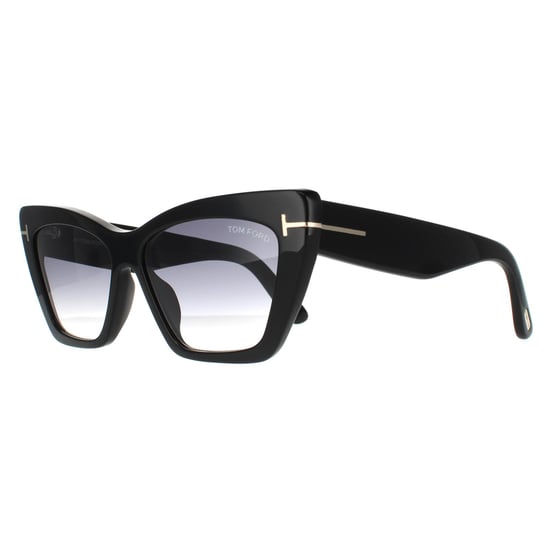 Tom Ford Cat Eye Dam Shiny Svart Grå Rök Gradient - Image 2