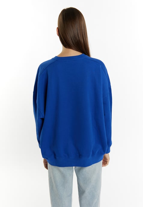Mymo Sweatshirt met applicatie Dames koningsblauw - Image 4