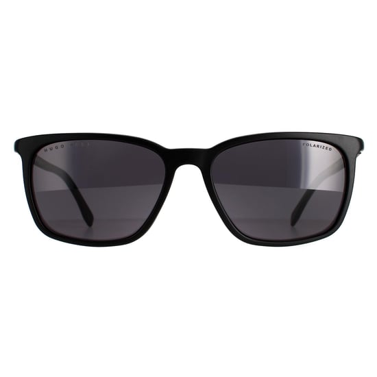 Hugo Boss Rectangle Mens Matte Black Grey Polarized BOSS 0959/S/IT