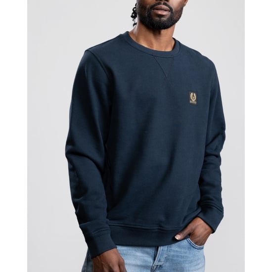 Belstaff Mens Crew Neck Sweatshirt With Logo Patch - Image 6