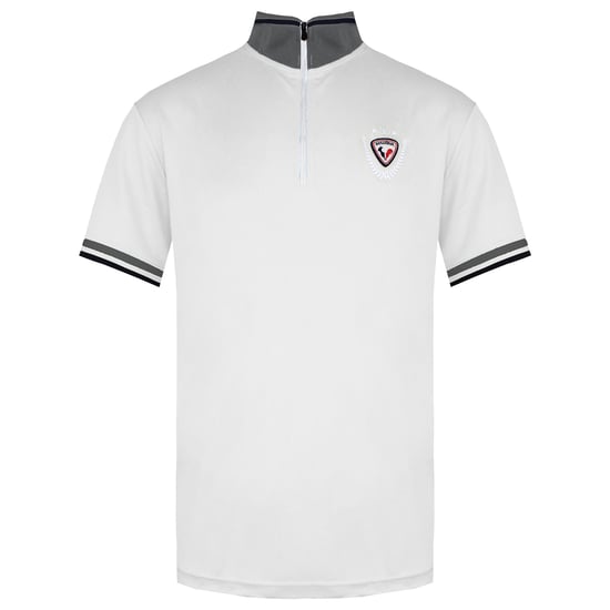 Rossignol Short Sleeve 3/4 Zip Up White Mens Virage Polo Shirt RLEMY04 130