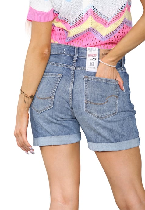 Levis Signature Damesshort in blauw - Image 5