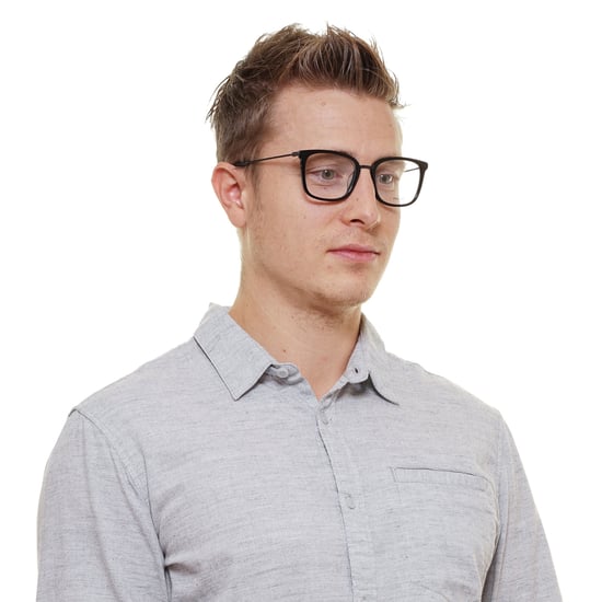 Police Square Shiny Black Mens Glasses - Image 4