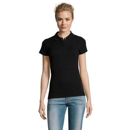 SOLS Dames/dames Perfect Pique Poloshirt met korte mouwen (Zwart) - Image 4
