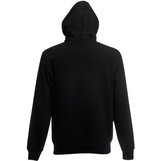 Fruit Of The Loom Mens Zip Through Hooded Sweatshirt / Hoodie (Black) - Image 2