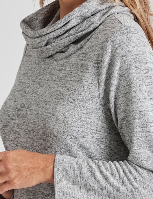 Womens Millers Long Sleeve Brushed Cowl Neck Top