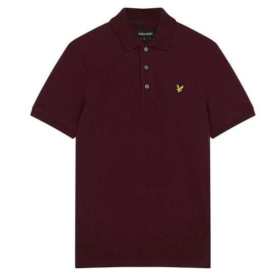 Lyle & Scott-logo op de borst van Weavers Claret Burgundy poloshirt - Image 1