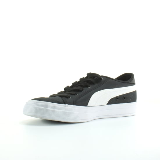Puma Capri Black Canvas Mens Lace Up Trainers 369246 01