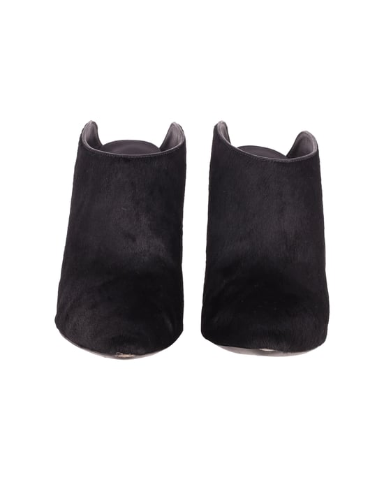 Alexander Wang Miranda Pony Mules i svart ull - Image 2