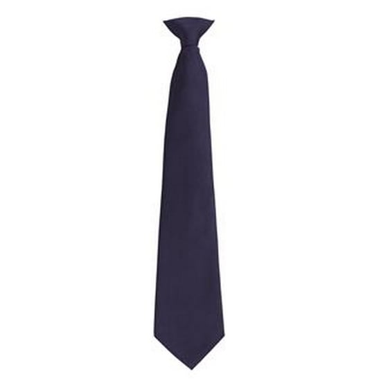 Premier Mens Fashion ”Colours” Work Clip On Tie (Navy)