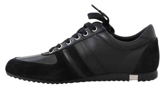 Dolce & Gabbana Men's Black Logo Leather Casual Sneakers Shoes - Image 2