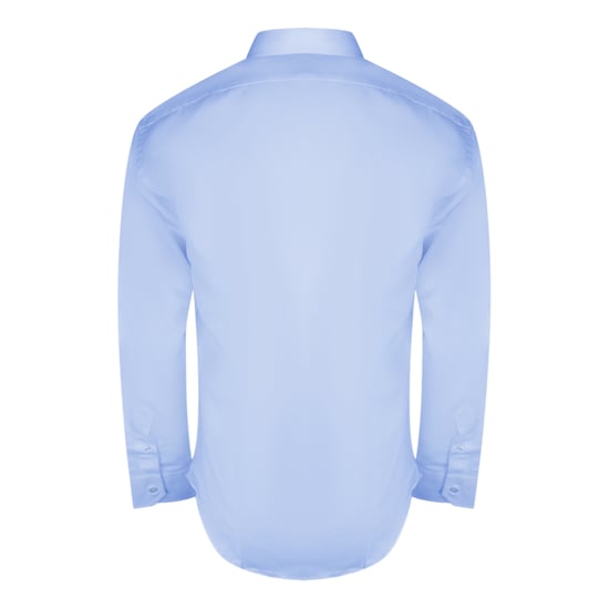 Aquascutum Plain Long Sleeve Blue Shirt