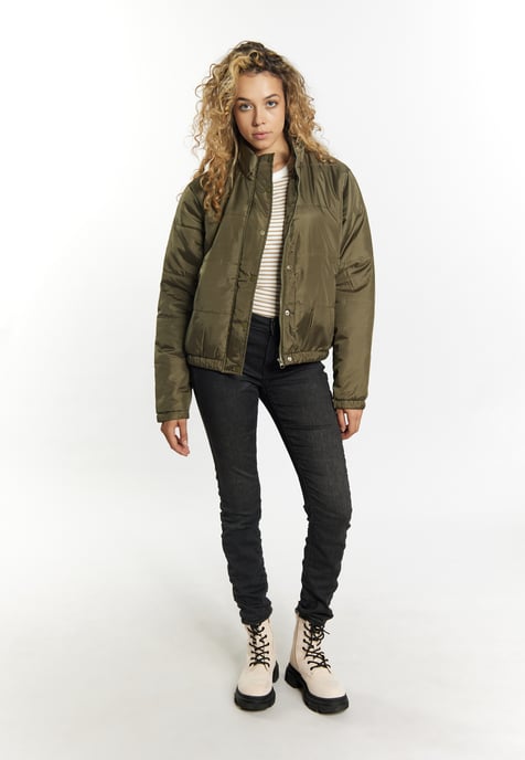 Mymo Licht gewatteerd blousonjack Dames militaire olijf - Image 2