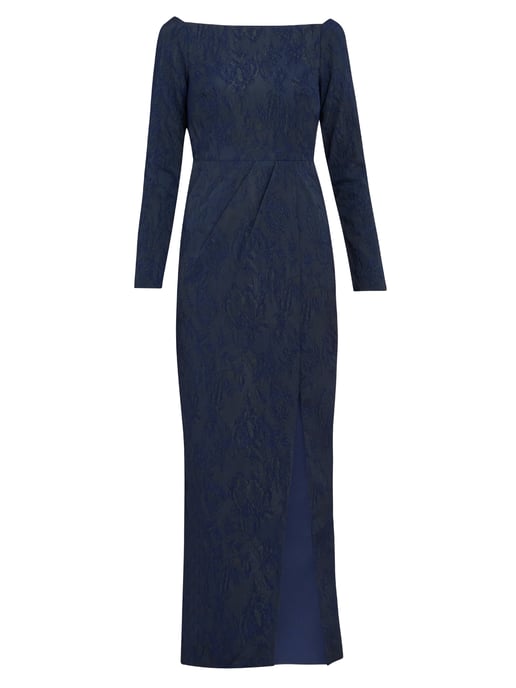 Amira Stretch Jacquard Maxi Dress