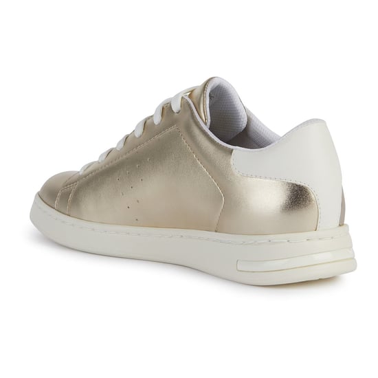 Geox D Jaysen B Leather Vrouwentrainers Lichtgoud/Optisch Wit - Image 6