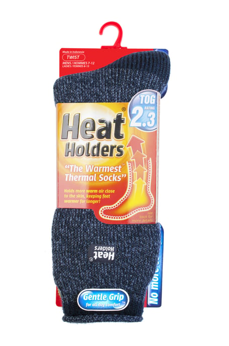 Heat Holders - Mens Twist Patterned Thermal Socks
