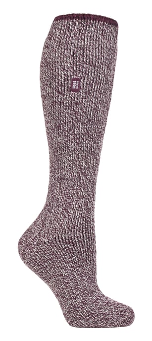 Heat Holders - Långbenade förstärkta 2.9 TOG Outdoor Merinoull Termosockor för damer för vintern - Vin - Image 1