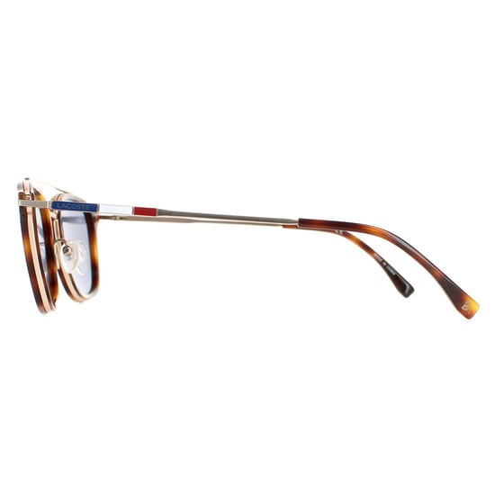 Lacoste Round Mens Gold Havana Blue L608SND
