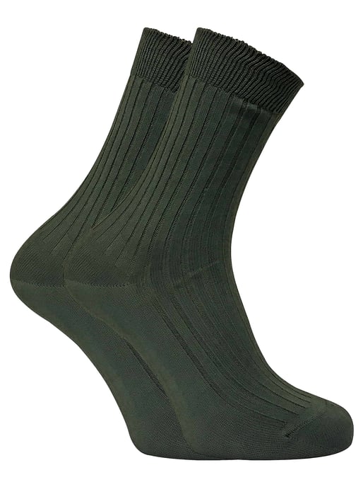 2 Pairs Mens 100% Cotton Breathable Walking Hiking Boot Socks - Image 1
