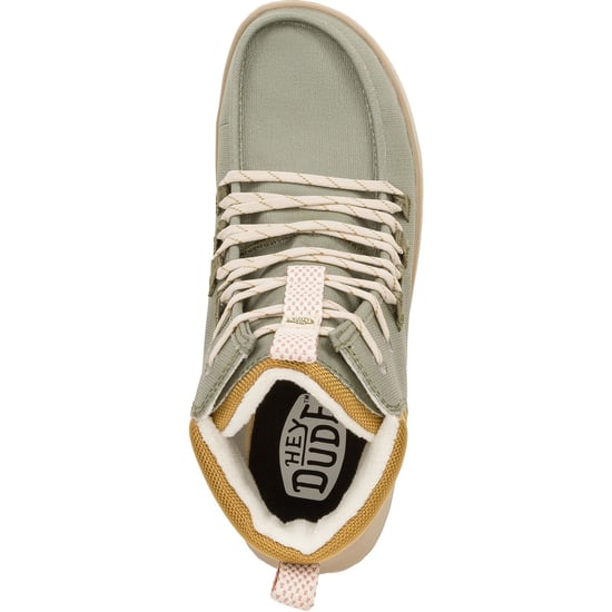 HEYDUDE Wendy Peak Apres PU Coated Canvas Damstövlar Olive - Image 4
