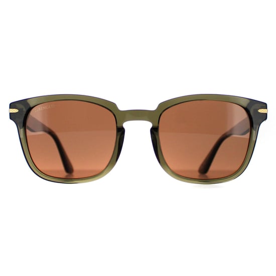 Serengeti Square Mens Shiny Crystal Dark Green Mineral Polarized Drivers Ethan