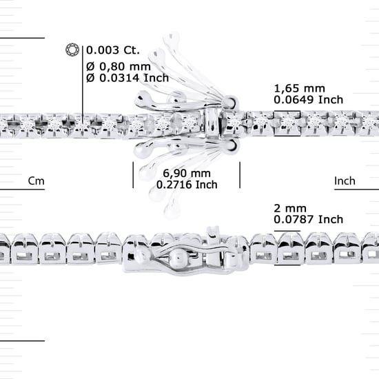 DIADEMA - Bracelet - Tennis - Prestige Jewelery - White Gold