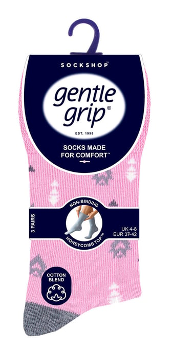 6 paar sokken zonder elastiek damessokken met zachte grip - SOLRH205 - Image 2