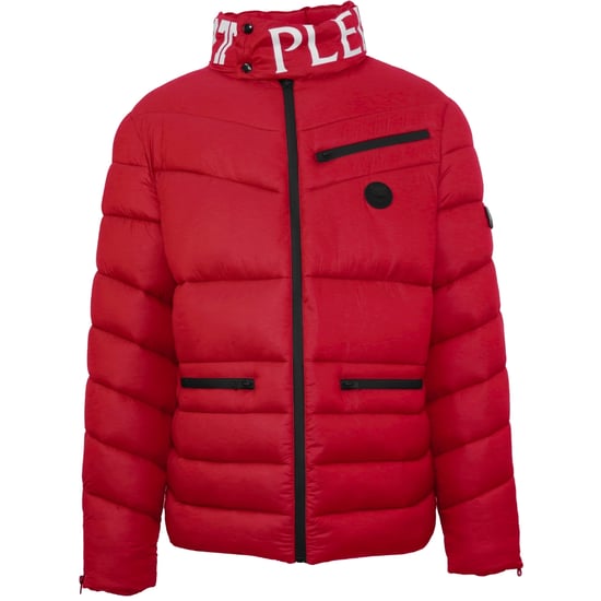 Plein Sport Padded Bold Logo Red Jacket - Image 1
