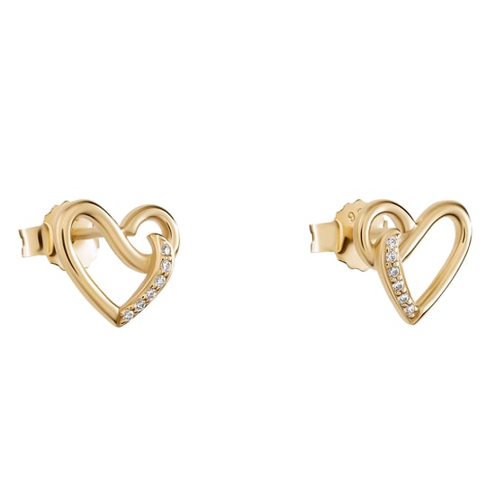 Orphelia 'Ida' Women's 925 Sterling Silver Stud Earrings - Gold ZO-7521/G - Image 1