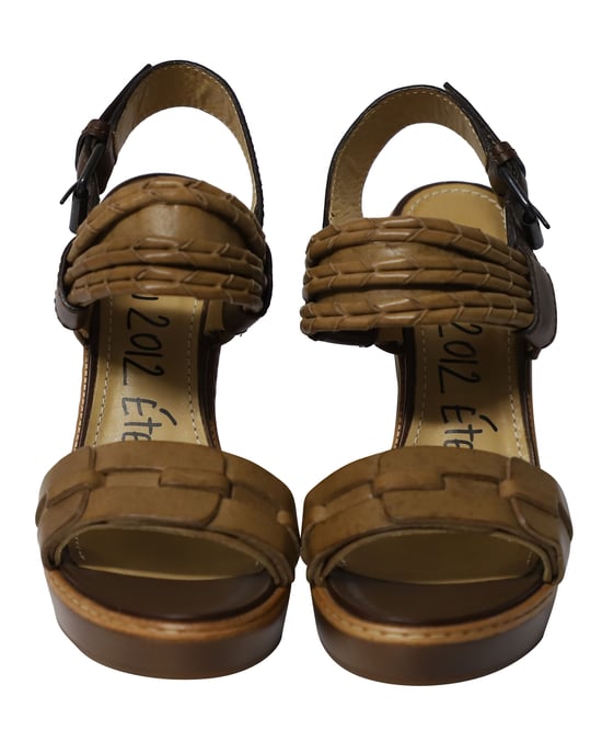 Lanvin Houten Hakken in Bruin Leder - Image 2