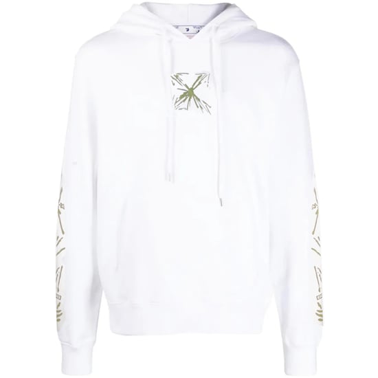 Off-White Splash Arrow Skate Fit White Hoodie - Image 1