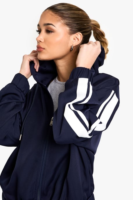 Side Stripe Woven Zip Through Tracksuit Top