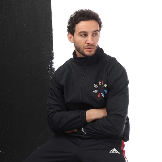 Men's adidas Originals Adicolor Shattered Trefoil Track Top in Black