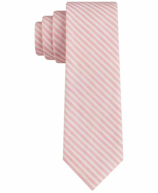 Tommy Hilfiger Men's Neck Tie Pink Hudson Striped Skinny Slim