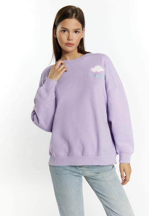 Mymo Sweatshirt met applicatie Dames violet - Image 3