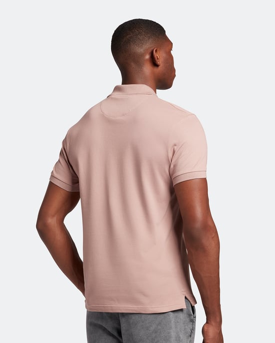 Lyle & Scott Plain Polo Shirt in Pink - Image 3