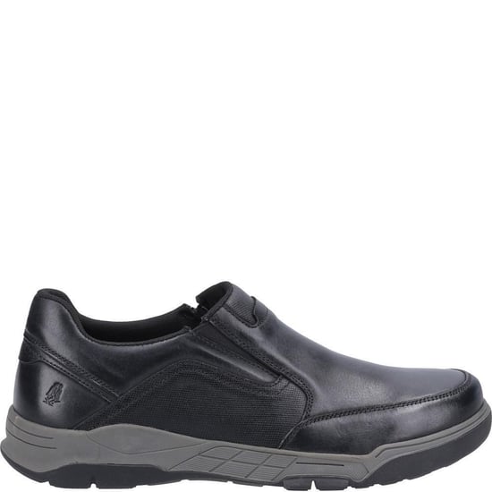 Hush Puppies Mens Fletcher Leather Shoes (Black) - Image 3