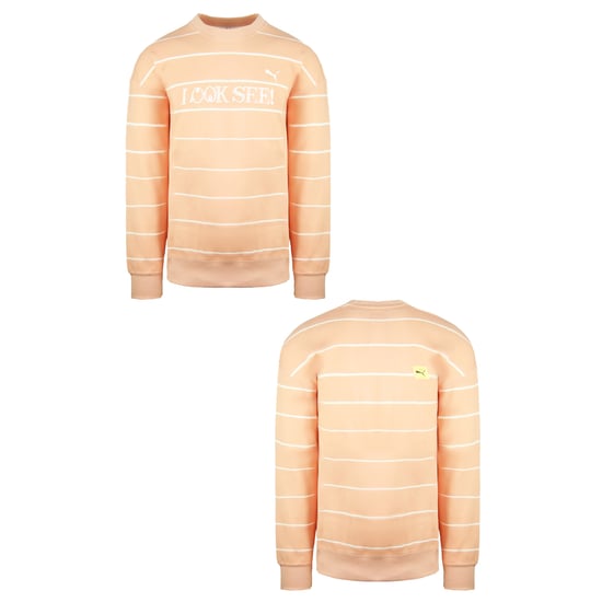 Puma x Michael Lau Long Sleeve Crew Neck Peach Mens Graphic Sweatshirt 530359 26