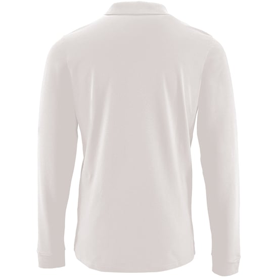 SOLS Heren Perfecte Lange Mouw Pique Polo Shirt (Wit) - Image 2