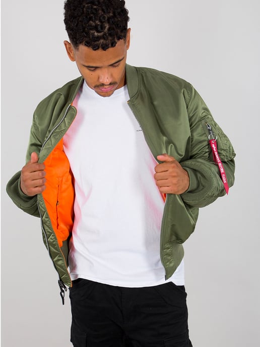 Alpha Industries Heren MA-1 Bomber Jacket in Sage Green - Image 2