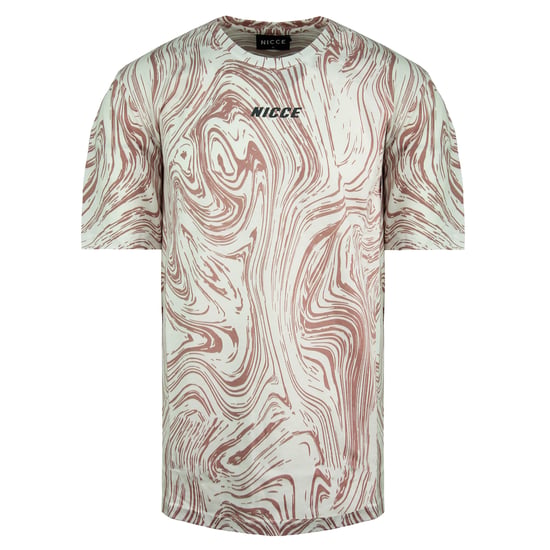 Nicce Crew Neck Short Sleeve White Pink Mens Ash T-Shirt 211 1 09 05 0338