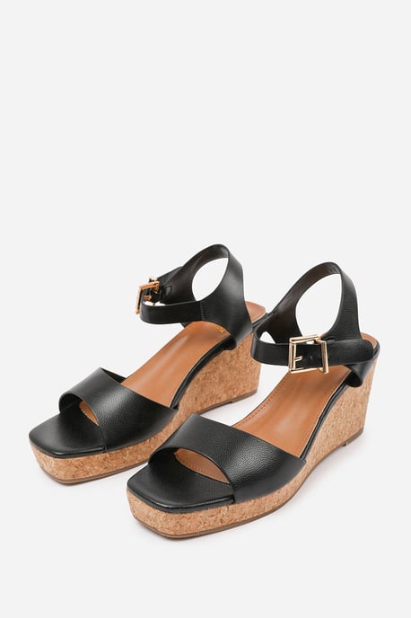 Wheres That From Womens 'Imelda' Wedge Sandals With Buckle Ankle Strap