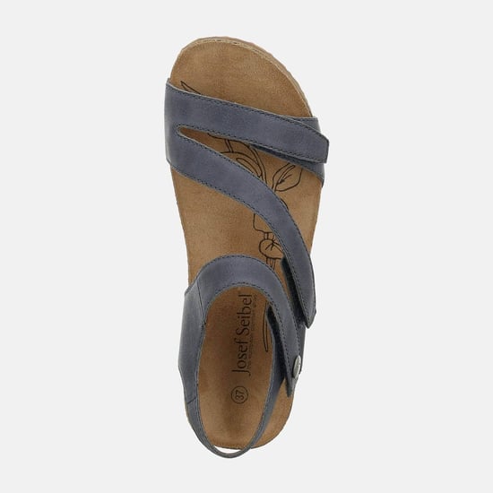 Tonga 25 Jeans - Josef Seibel Navy Blue Leather Toe Post Ladies Sandal - Image 3