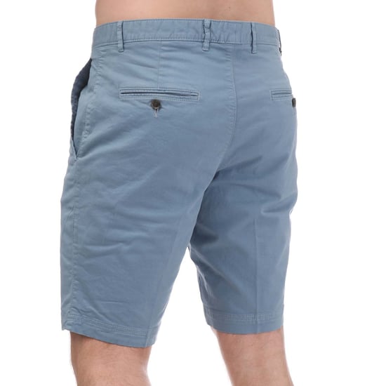 Men's Hugo Boss Stretch Cotton Twill Shorts in Light Blue - Image 2